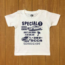 ■GT Tシャツ■100サイズ（ホワイトxネイビー）シェルビー SHELBY BOSS FORD MUSTANG マスタング_画像1