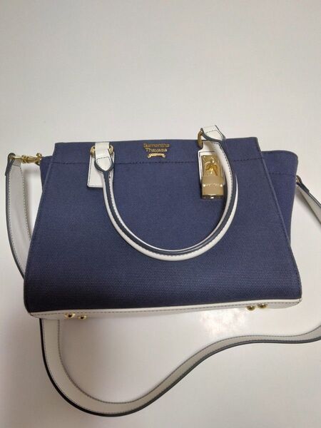 Samantha Thavasaネイビーショルダーバッグチャームのみ新品