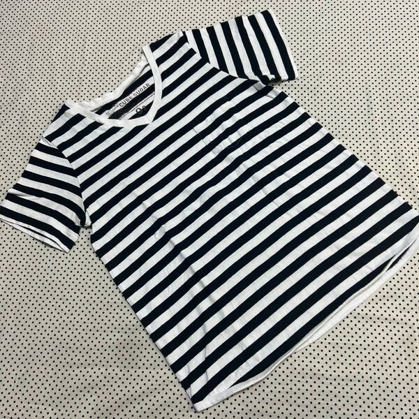 CUBE SUGAR ボーダー半袖Tシャツ M