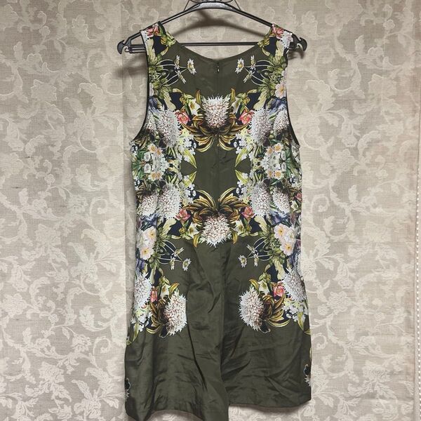 ZARA ノースリーブ 花柄 サロペット キュロット L
