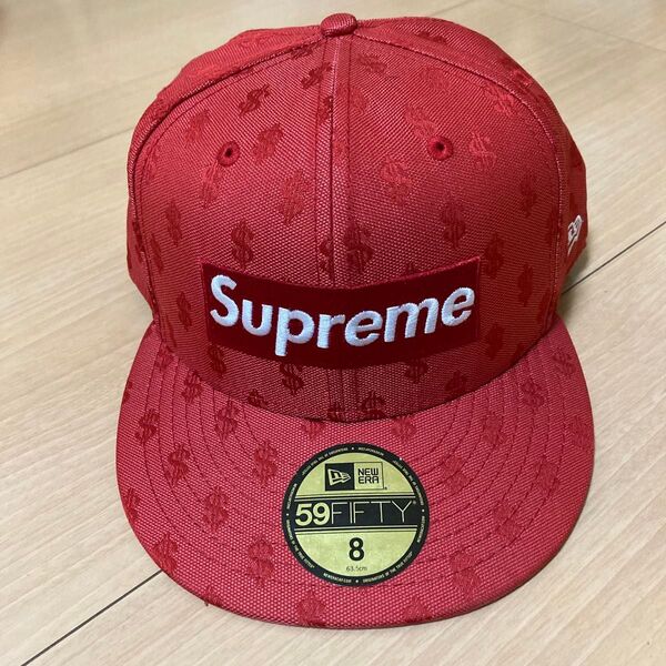 18SS Supreme monogram new era 8 63.5cmシュプリーム モノグラム ニューエラ キャップ レッド