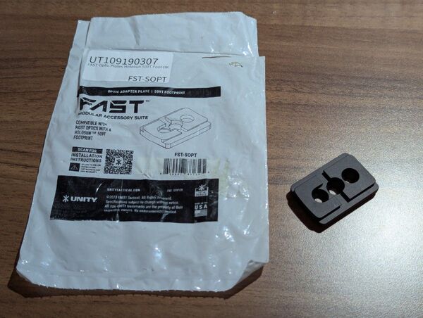実物 UNITY FAST OPTIC ADAPTER PLATE 509T FOOTPRINT HOLOSUN SCRS