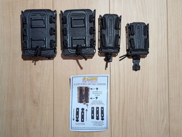 実物 G-Code scorpion Rifle Mag Carrier Pistol Mag Carrier 4個セット