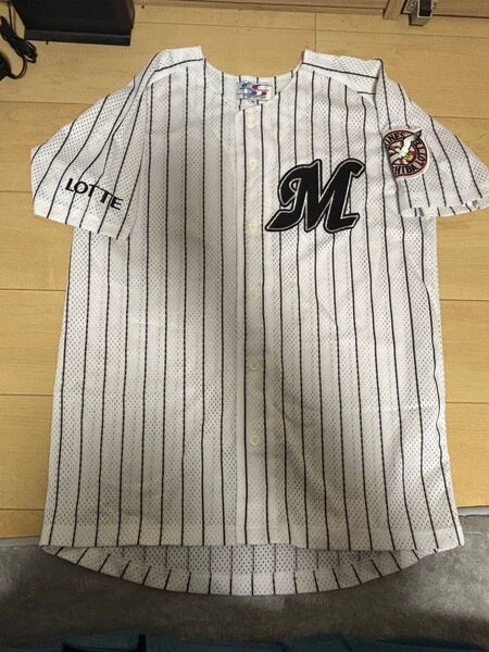 千葉ロッテマリーンズ 無地 背番号なし ユニフォーム シャープ産業 M