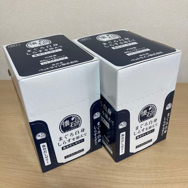懐石 まぐろ白身 しらすを添えて 魚介だしゼリー 2箱セット 40g × 24袋 パウチ 猫おやつ