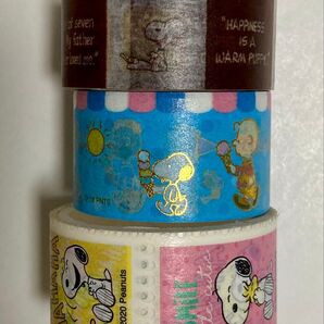 【 D 】スヌーピー マスキングテープ 中古3点セット