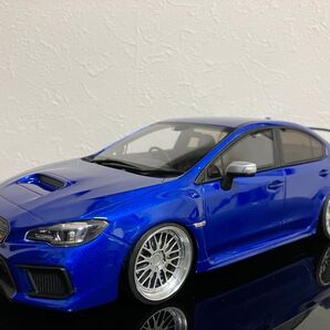 OTTO 1/18 スバル/SUBARU WRX STI ブルー【OTM918改】BBS LM ローダウンカスタム VAB/VAG