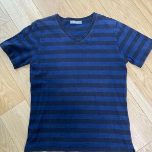 ナノユニバース nanouniverse Vネック 半袖Tシャツ Lサイズ