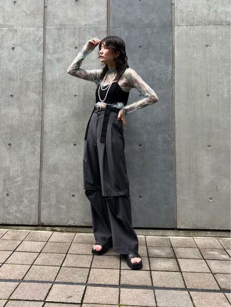 MAISON SPECIAL 2way Tuck Pants