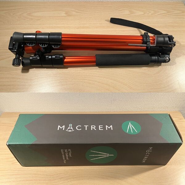 オシャレ 美品 カメラ三脚 MACTREM DSLR SLR CT62A 軽量アルミニウム 丈夫 62インチ