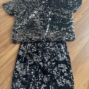H&M スパンコール セットアップ