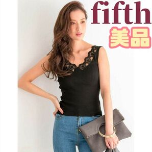 *【★美品★】fifth レース タンクトップ インナー F ブラック かわいい