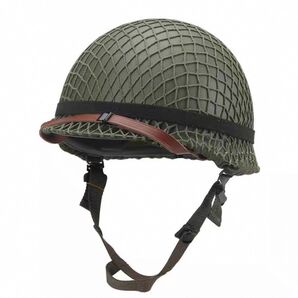 ★アメリカ軍 M1ヘルメット(艤装網、ヘルメットバンド付き)レプリカ★サバゲ コスプレ 陸軍 レンジャー