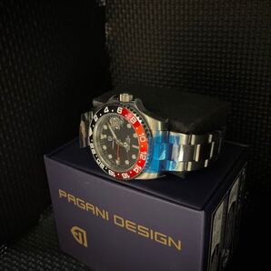 【新品・箱付き】PAGANI DESIGN PD-1662 コークベゼル(赤×黒) 自動巻き腕時計 オイスターブレス仕様