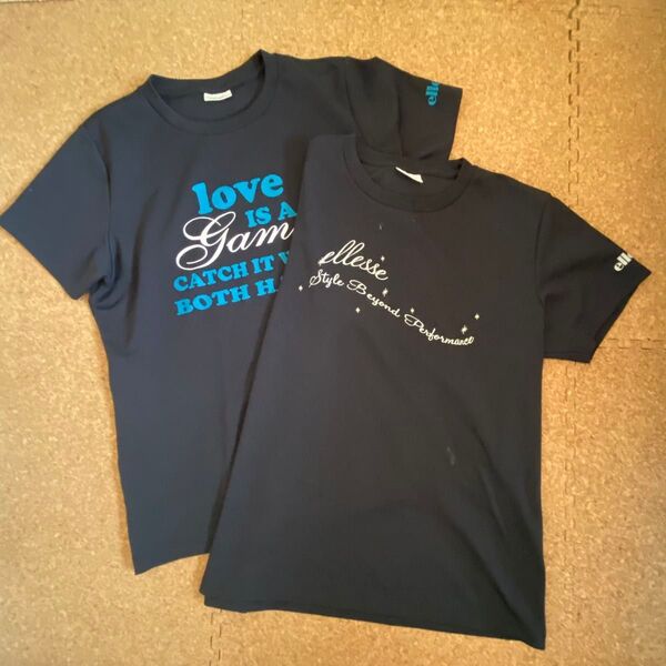 エレッセ スポーツ Tシャツ XLサイズ 2枚セット 黒 レディース