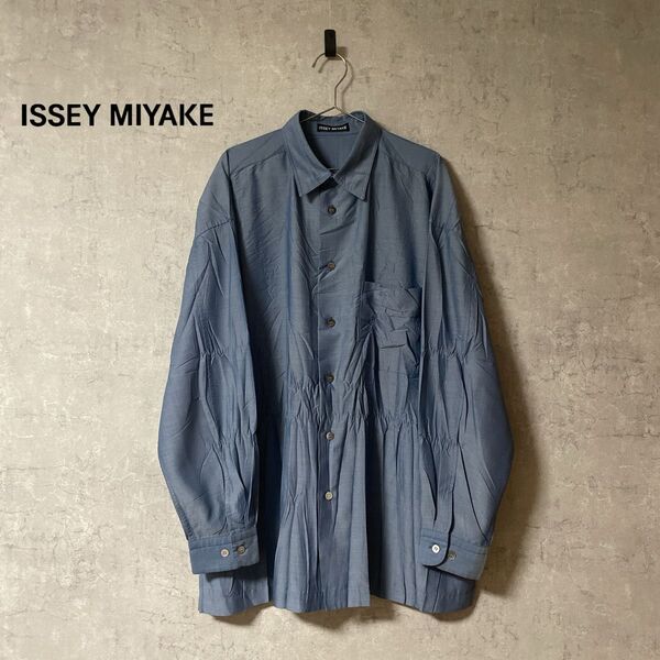 ISSEY MIYAKE イッセイミヤケ シワ加工 プリーツ デザインシャツ