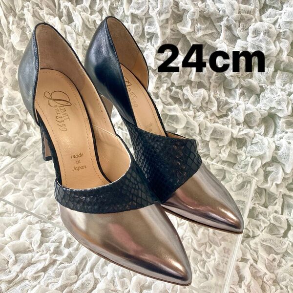 Limit till 2359 パンプス 24cm シルバー/ブラック