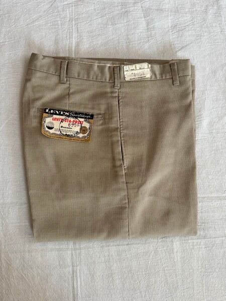 1960s DEAD STOCK LEVI’S STA-PREST コーデュロイスラックスパンツ BIG E W31 USA製