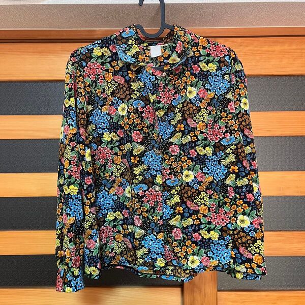 花柄 ブラウス 柄シャツ