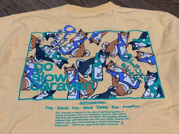【GO SLOW CARAVAN】USA/C スクエアLOGOバックプリント ロングスリーブ TEE