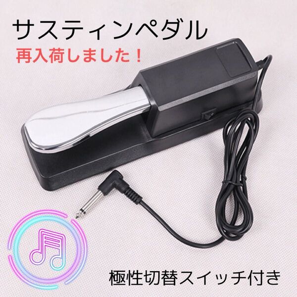 【再入荷】サステインペダル 極性切替スイッチ 電子ヒアノ 延音 ダンパーペダル フット