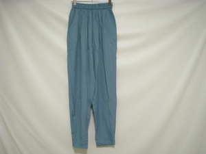 Мистические мистические брюки брюки синяя синяя талия резина проста.