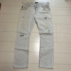 アルマーニジーンズ ARMANI JEANS ダメージジーンズ ホワイト W32