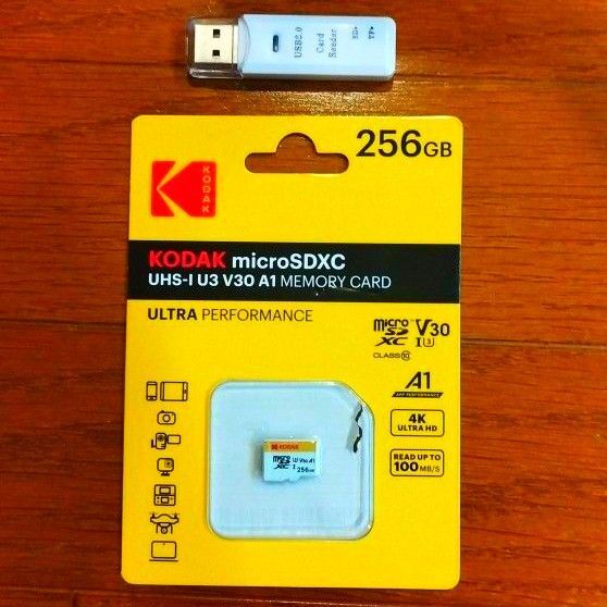 【新品 256GB1枚】 コダック KODAK マイクロSD microSDXC UHS-I V30 A1