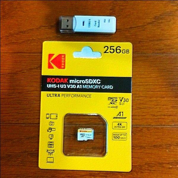 16【新品 256GB1枚】 コダック KODAK マイクロSD microSDXC UHS-I V30 A1