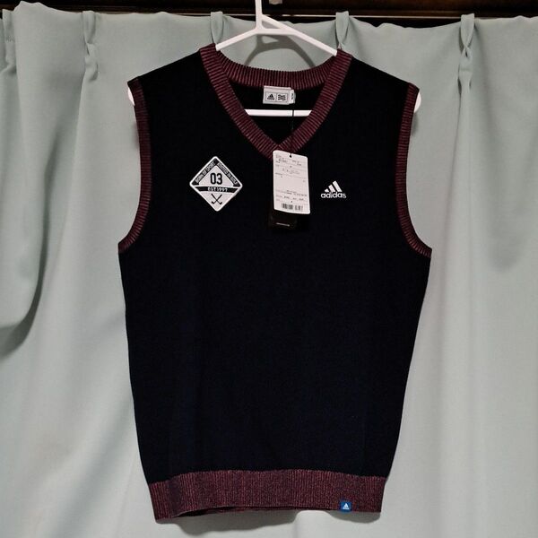 adidas ゴルフ ニットベスト ネイビー 未使用