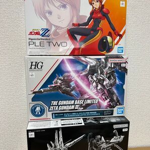 新品★HGガンダムベース限定Zガンダム3号機+HGアカツキガンダム用シラヌイパック+ゼウスシルエット用接続パーツ+プルーツ