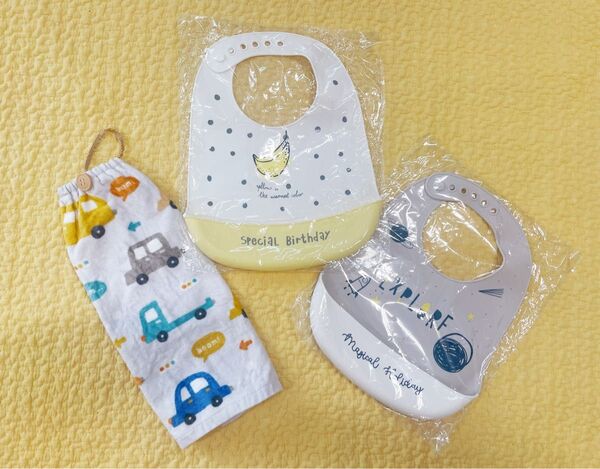 新品 シリコンビブ 食事用エプロン お食事スタイ 3枚セット