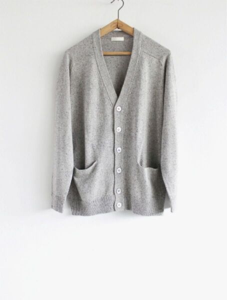 niuhans Silk Nep Yarn Cardigan ニュアンス シルク カーディガン グレー 1LDK ニット