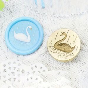 3D シーリングスタンプヘッド スワン 白鳥
