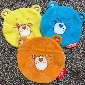 CareBears ふわふわフェイスポーチ 3つまとめ売り
