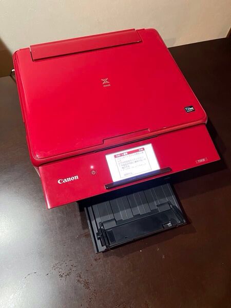 【要修理】未使用純正インク381sGY 2個付き Canon PIXUS TS8130 レッド インクジェットプリンター複合機