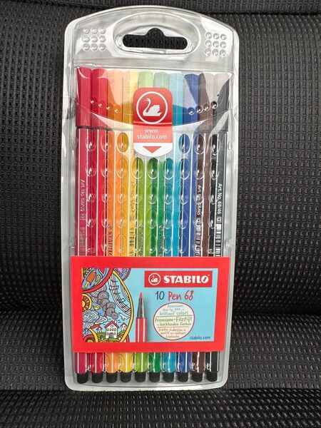 新品未使用 スタビロ 水性ペン ペン68 10色 6810-PL