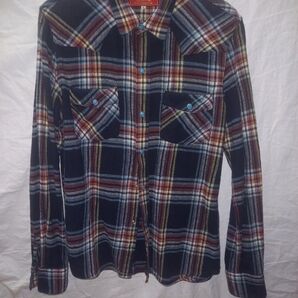 インディアンモーターサイクル インディアンモトサイクル チェック 長袖シャツ ウエスタン ヴィンテージ 日本サイズL