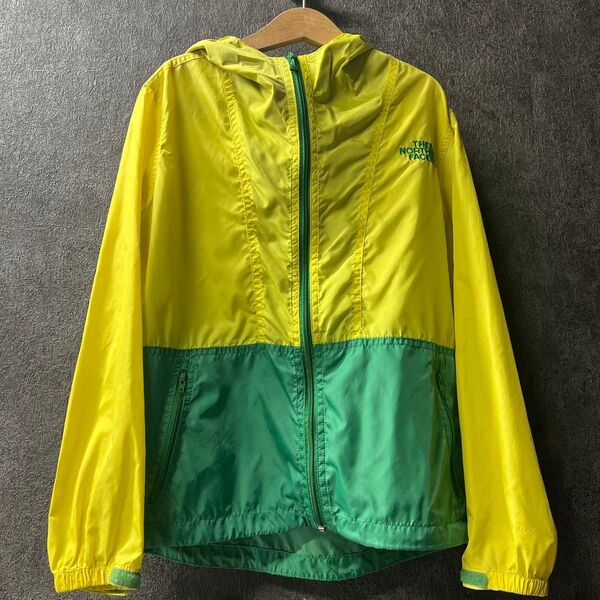 140㎝ THE NORTH FACE マウンテンパーカー ナイロンジャケット イエロー グリーン キッズ