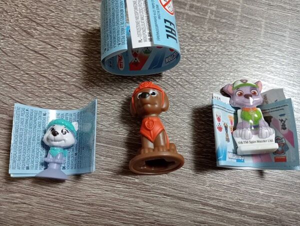 パウ・パトロール チョコエッグ ズーマ スカイ ロッキー? フィギュア? セット