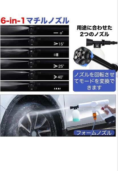 高圧洗浄機 コードレス 充電式 6MPa