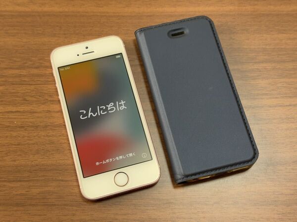 iPhone SE 第1世代 128GB ローズゴールド A1723 手帳型ケース付 SIMフリー