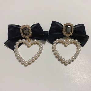 ピアス アクセサリー リボン ハート