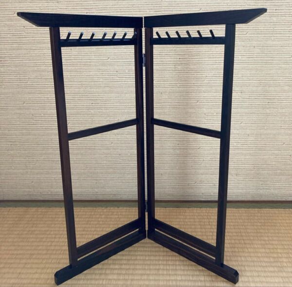 黒檀 筆掛け 13本掛
