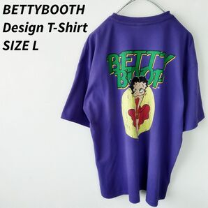 美品 Bettyboop ベティちゃん Tシャツ ティーシャツ ビッグロゴ バックプリント