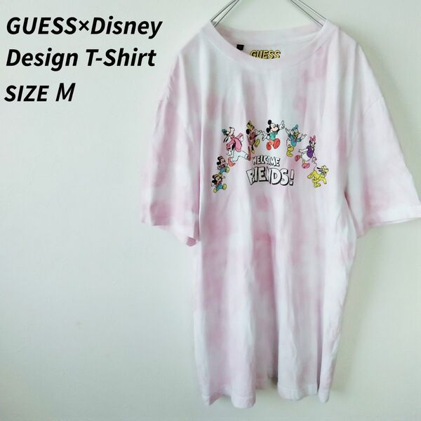 激レア GUESS×Disney コラボ ゲス Tシャツ ティーシャツ ビッグロゴ デカロゴ ディズニー