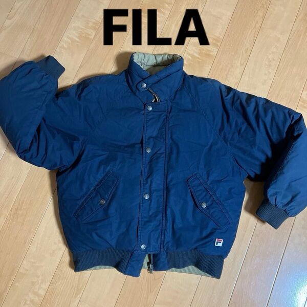 FILA フィラ リバーシブル ダウン アウター ジャンバー コート 天然羽毛