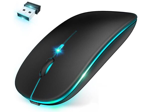 ワイヤレスマウス 静音 3段階DPI切替 Type-C充電式2.4GHz Bluetooth 5.0