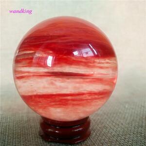 48-52 ミリメートル) 水晶玉製錬赤装飾クリスタル水晶チャクラボールストーンとクリスタル