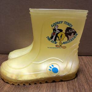 ルーニー・テューンズ 長靴 15～16センチ 黄色 トゥイーティー シルベスター タズ
